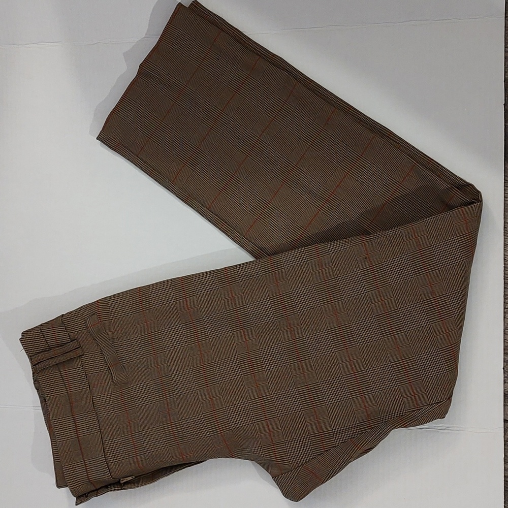 SOHO Brown Plaid Straight Leg Pants sz 14
